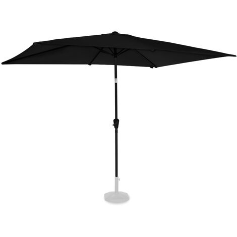 Parasol inclinable rectangulaire 2x3m - Voile Protection UV Indice 50+ - Housse de protection - Anthracite/Noir