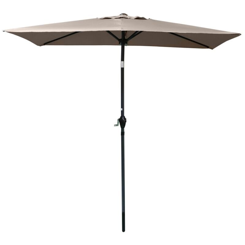 Meublorama - Parasol inclinable rectangulaire taupe 135x210cm