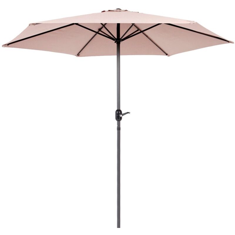 

Lolahome - Parasol jardín Stella con ventilación topo de aluminio de Ø300 cm