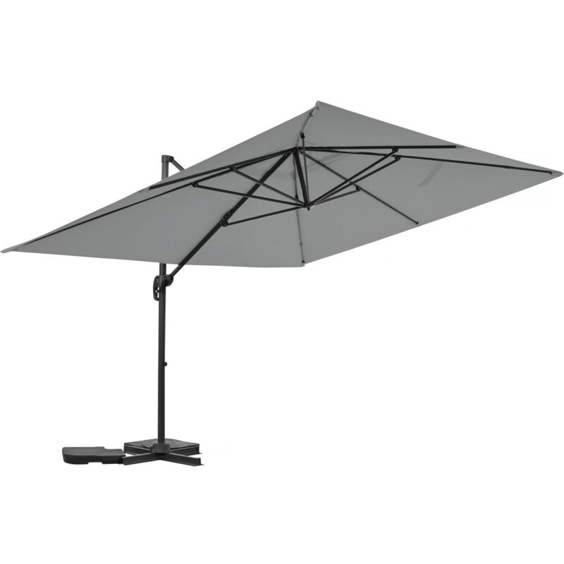 Habitat Et Jardin - Parasol jardin déporté en aluminium 'Sky 4' - 3 x 4 m - Gris