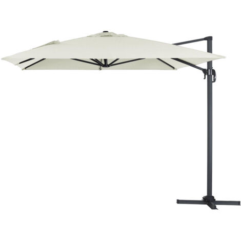 Parasol Lateral de jardín en aluminio - Sun 4- Rectangular- 3 x 4 m - Crudo