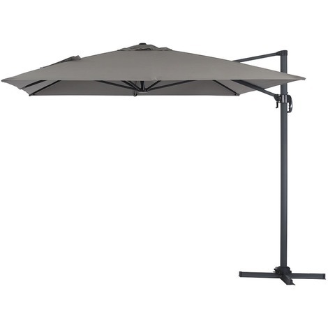 HABITAT ET JARDIN Parasol Lateral de jardín en aluminio - Sun 4- Rectangular- 3 x 4 m - Gris