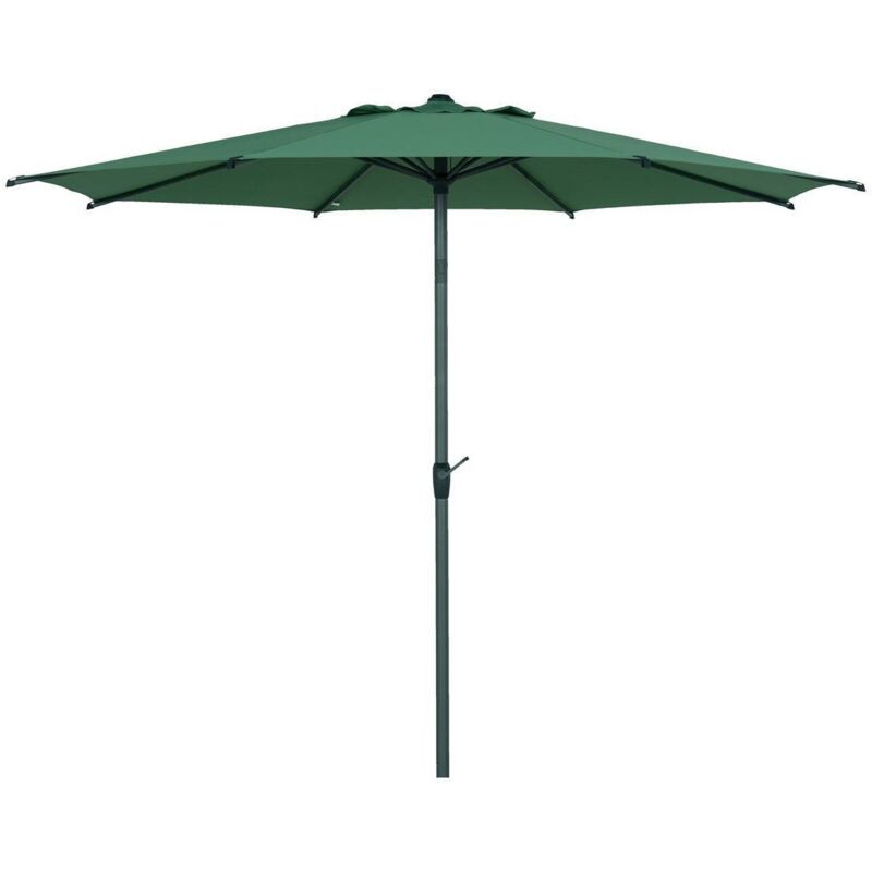 Parasol droit rond inclinable Loompa 3m vert olive - Hespéride