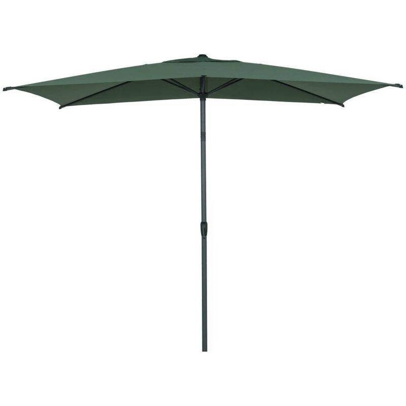 Parasol droit rectangulaire inclinable Loompa 3x2m vert olive - Hespéride