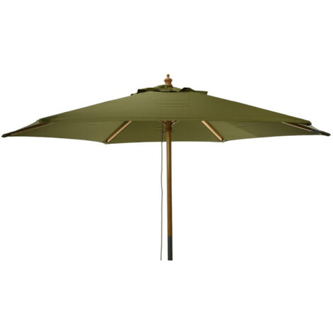 PARASOL MADERA VERDE OLIVA 250 CM