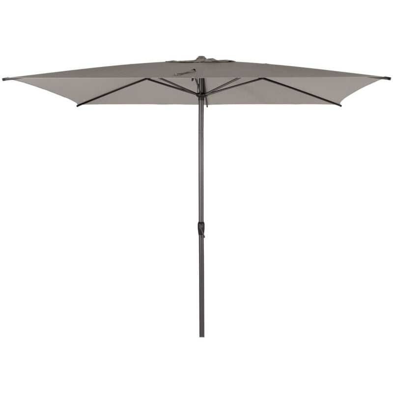 Parasol mat central 2x3 m Loompa taupe Hespéride - Taupe