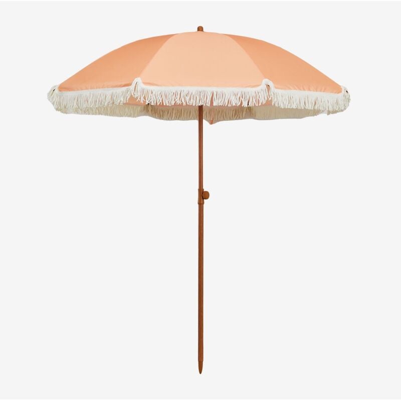 Parasol Miska Ø175 cm en tissu et acier Sklum Orange Pêche