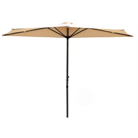 Parasol mural avec mat en aluminium et plateau en polyester 270 cm pour jardin exte'rieur