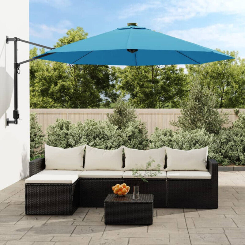 Parasol mural bleu marine 290 cm Vidaxl