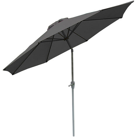 Parasol N18, parasol pour jardin, Ø 2,7m inclinable, polyester/alu 5 kg  anthracite