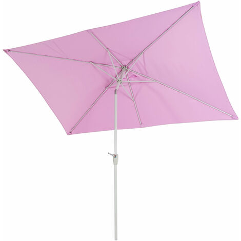 Parasol N23, parasol de jardin, 2x3m rectangulaire inclinable, polyester/aluminium 4,5kg