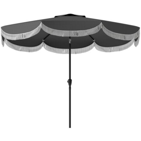 Parasol octogonal de 269 cm de diamètre avec protection UV, idéal pour balcon et jardin, parfait pour l'extérieur.