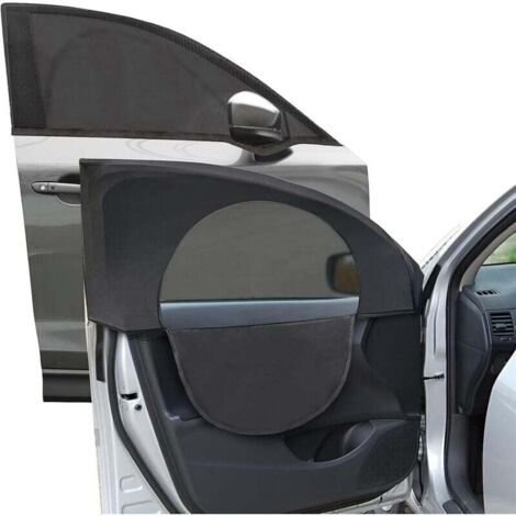 Parasol para coche, 2 piezas, parasol para ventana de coche, parasol para ventana delantera, bloquea los rayos UV, se adapta a la mayoría de los coches (ventana delantera: principal + secundaria).