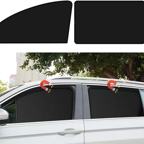 Parasol para la ventana lateral del coche, cortinas de privacidad de 2 piezas, 100% opacas para la lactancia, siestas, cambio de ropa y acampada.