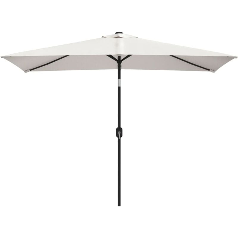Parasol, Parasol pour Balcon Jardin Plage Terrasse, 200 x 300 cm Blanc sable Rectangulaire OIB7757E