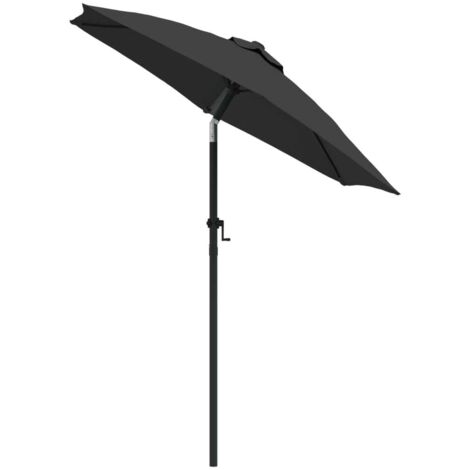 Parasol, Parasol pour Balcon Jardin Plage Terrasse, Anthracite 200x211 cm Aluminium OIB2883E