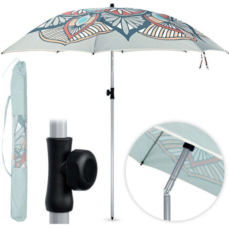 Parasol Plage. Model Mandala. Modèles Assortis ø200x215cm