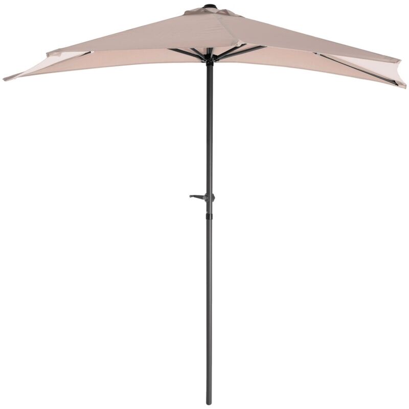 

Lolahome - Parasol plegable beige de aluminio de 250 cm