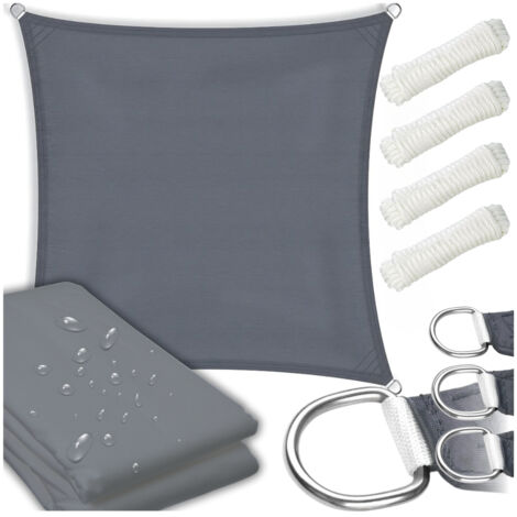 Parasol, protection UV, store, gris, imperméable, 3x3 m