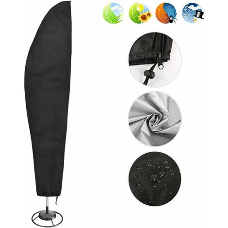 Parasol protective cover, Offset parasol protection cover Waterproof parasol cover for 2 to 4 M parasols Large parasol cover 270x40 / 70 / 50cm outdoor for offset parasols