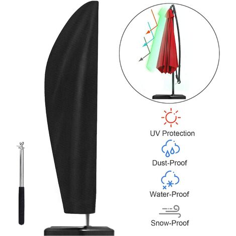 Parasol Protective Cover, Parasol Cover, Waterproof Dust / UV Deported Parasol Cover with Telescopic Rod