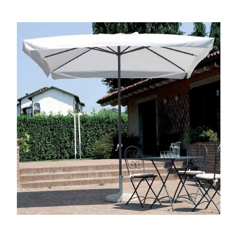 Parasol carré avec mât central en aluminium 3 x 2 m anthracite - Sardegna