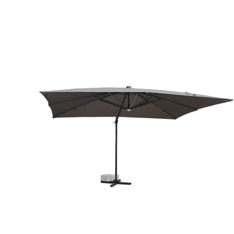 Parasol rectangulaire avec LED 395 x 295 cm CALVIA