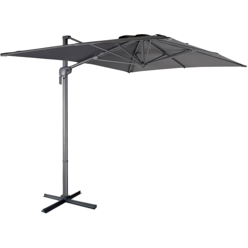 Sweeek Rectangular Cantilever Parasol 2x3m Grey 298x198x240 Cm - Antibes