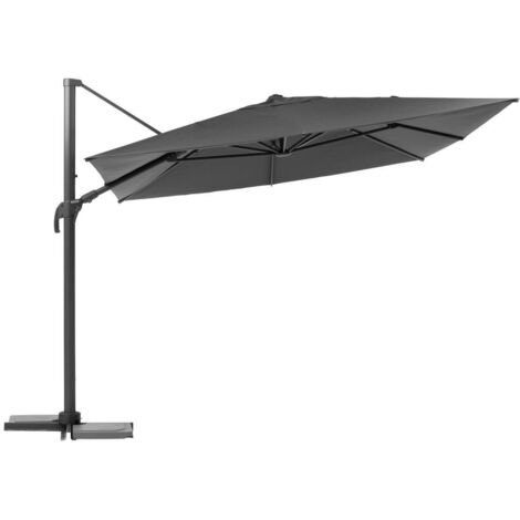 Parasol rectangular offset Melhia antracita 4x3m - Hespéride
