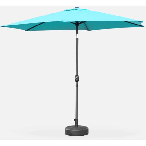 Parasol rectangular poste efecto madera, 3x3m