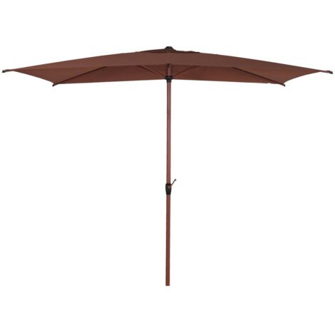Parasol recto rectangular basculante Loompa 3x2m caoba - Hespéride