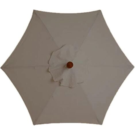 Parasol Replacement Cover - 6 Ribs - 3 M - Waterproof - Anti-Ultraviolet - Replacement Fabric (3M / 9.8Ft,Khaki)