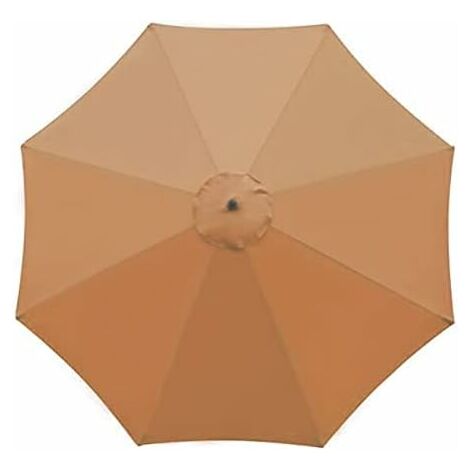 Parasol Replacement Cover 8 Ribs 3M Waterproof UV Resistant Replacement Fabric - Khaki