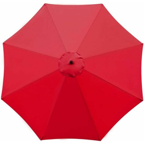 Parasol Replacement Cover, 8 Ribs, 3m, Waterproof, UV Resistant, Replacement Fabric, Red