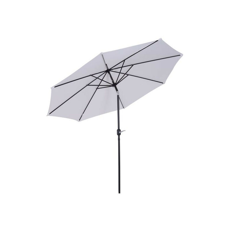 Parasol rond inclinable lys blanc