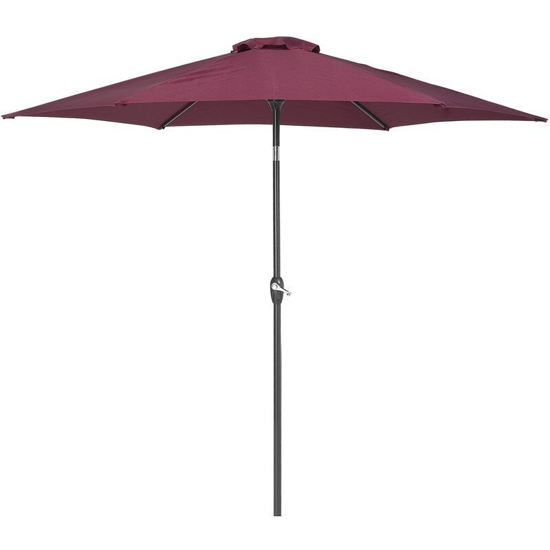 Beliani - Parasol de jardin rouge bordeaux ⌀ 270 cm VARESE