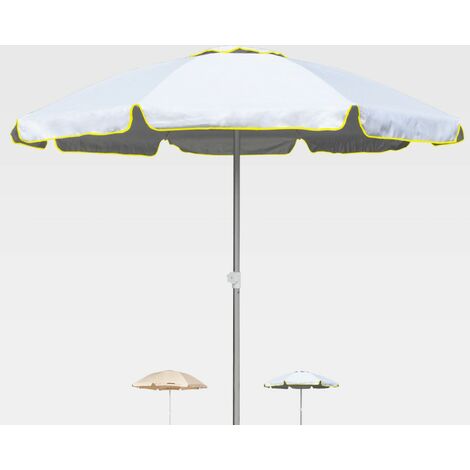 Parasol Sea Windproof 220cm en coton Bagnino Light Couleur: Blanc