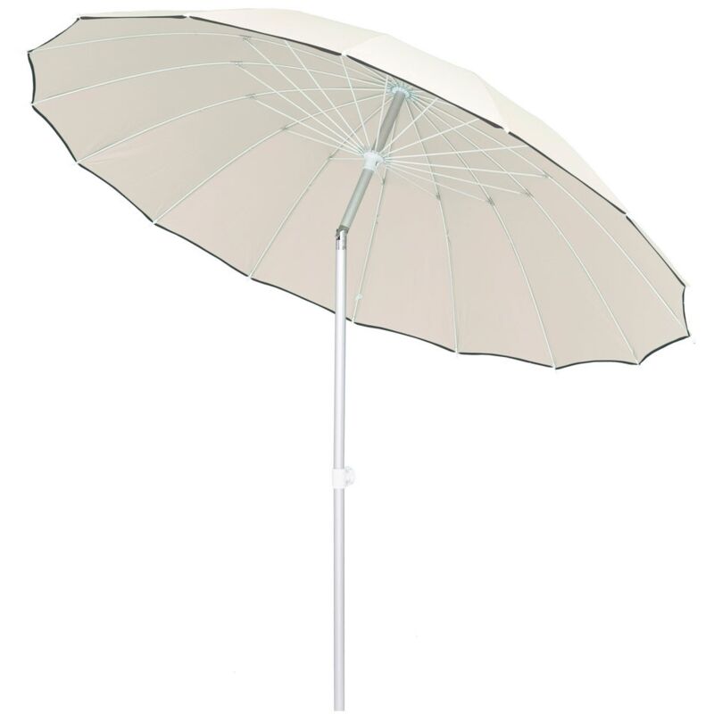 

Lolahome - Parasol sombrilla inclinable beige de aluminio de Ø 250 cm