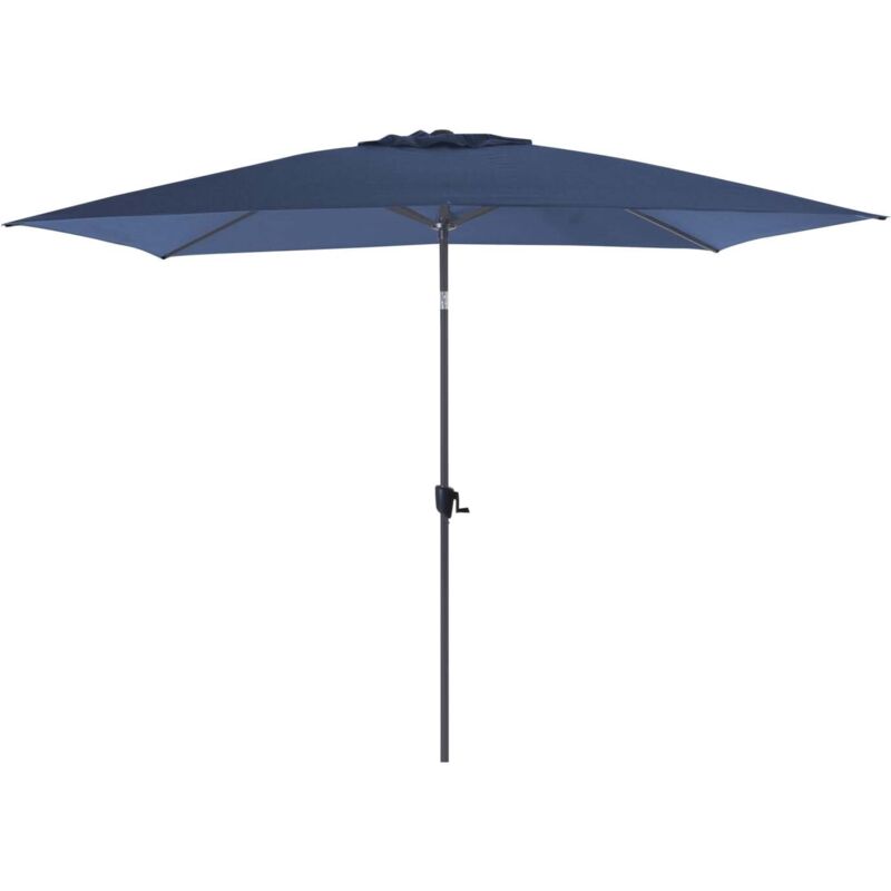 Proloisirs - Parasol Alu 3X2/6 Inclinable - Grey Mat / Bleu