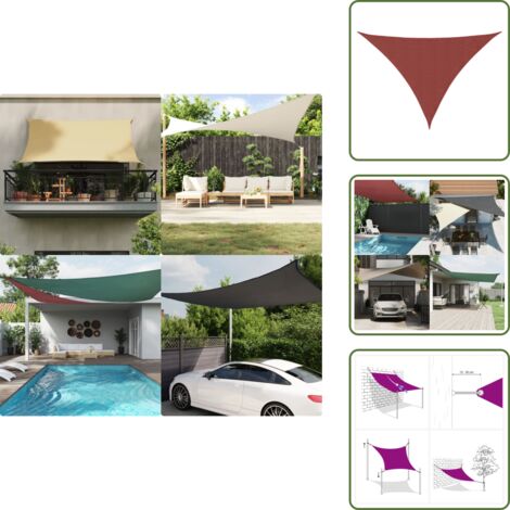 Parasol terrasse - vidaXL Voile de parasol tissu oxford triangulaire 3,5x3,5x4,9 m - Parasol balcon