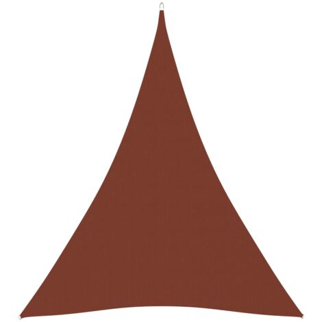 Parasol terrasse - vidaXL Voile de parasol tissu oxford triangulaire 3x4x4 m terre cuite - Parasol balcon