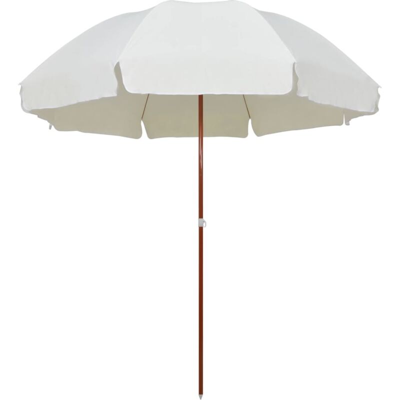 Garden Parasol with Steel Pole 300 cm Sand Vidaxl