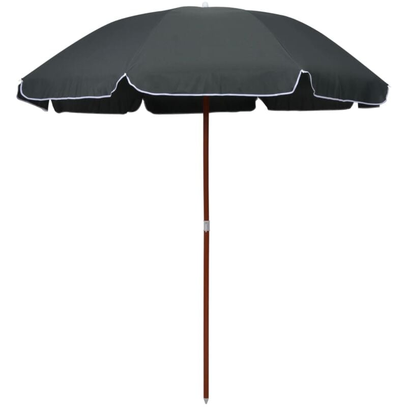 Vidaxl - Garden Parasol with Steel Pole 240 cm Anthracite