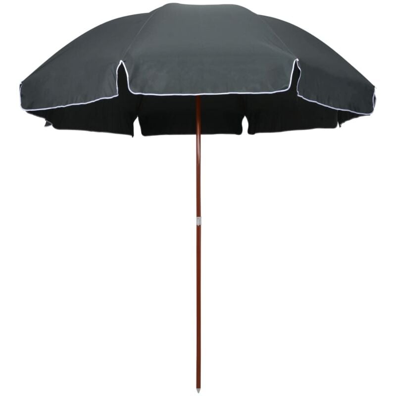 Garden Parasol with Steel Pole 300 cm Anthracite Vidaxl