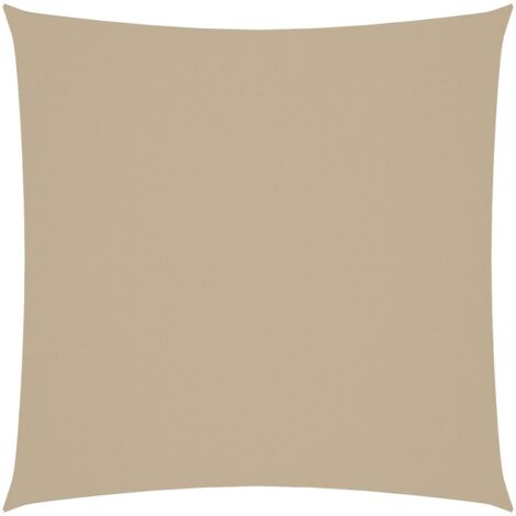 Parasole a Vela in Tela Oxford Quadrato 7x7 m Beige vidaXL