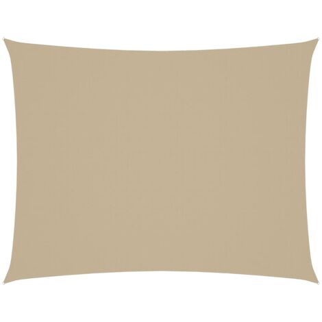 Parasole a Vela Oxford Rettangolare 2x3 m Beige vidaXL
