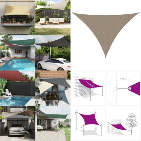 Parasole a Vela Oxford Triangolare 3x4x5 m Grigio Talpa - Tenda parasole - Protezione dal sole