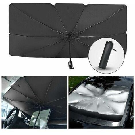 Parasole auto per parabrezza, pieghevole, ombrello auto per parabrezza (140 × 80 cm)