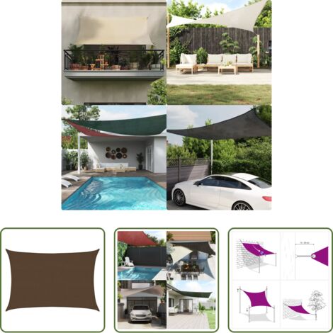 Parasole in HDPE -  Vela Parasole 160 g/m² Marrone 2,5x4 m in HDPE