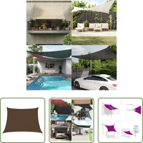 Parasole in HDPE -  Vela Parasole 160 g/m² Marrone 4/5x3 m in HDPE